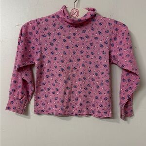 Floral Long Sleeve Kids Turtleneck 90’s